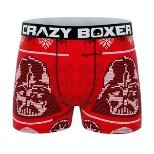 Crazy Boxer Red Star Wars Darth Vader Men’s Boxer Briefs Small New
